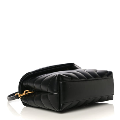 Saint Laurent Calfskin Y Quilted Monogram Toy Loulou Crossbody Bag Black 4 of 11