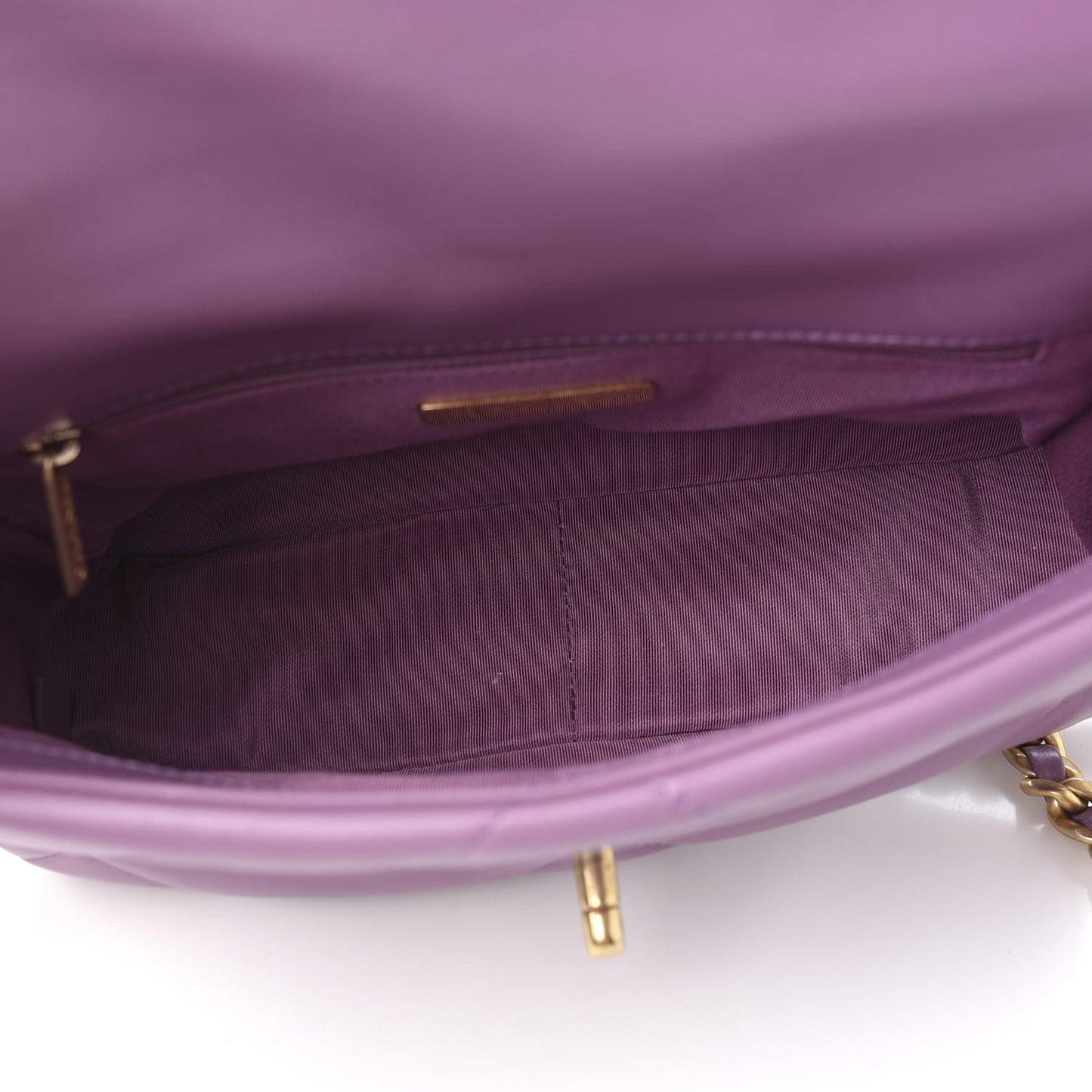 Goatskin Quilted Medium 19 Flap Violet Purple