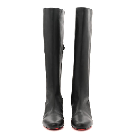 Calfskin Jane Botta 55 Knee High Boots 38 Black