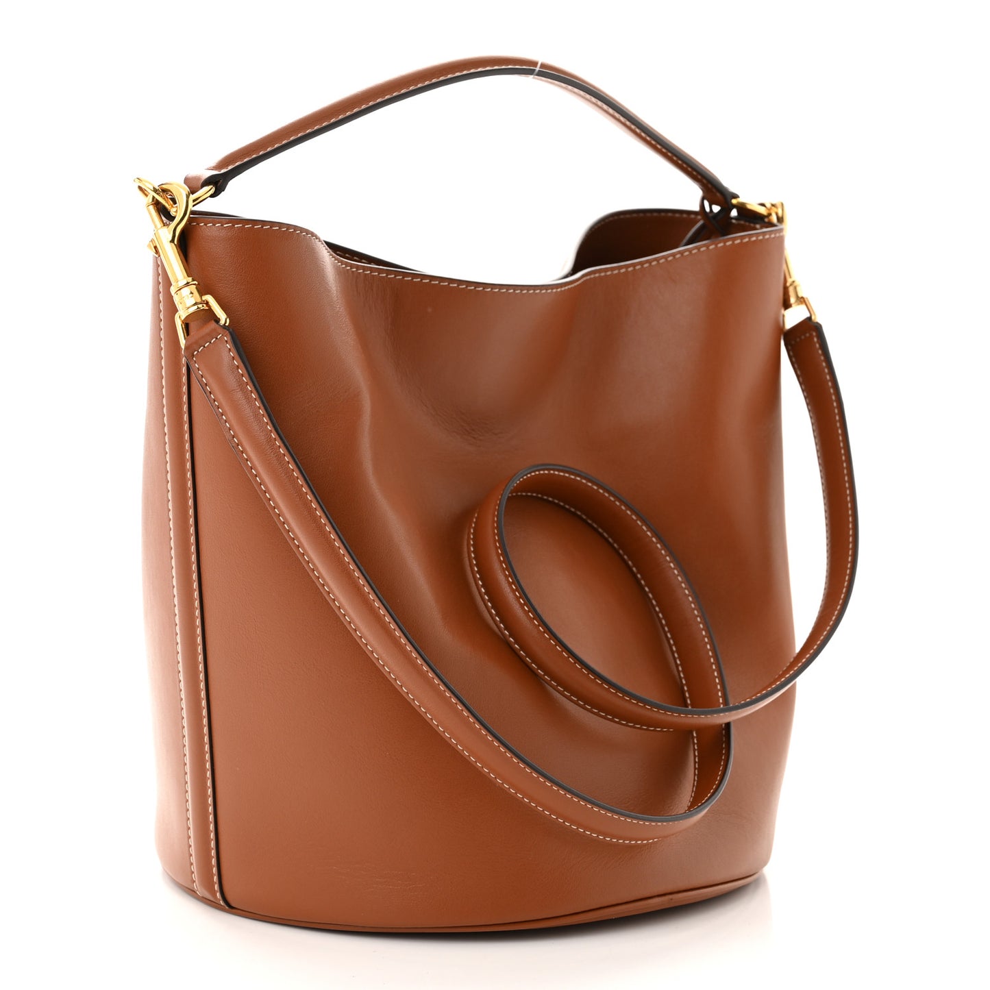 Smooth Calfskin Bucket 16 Bag Tan