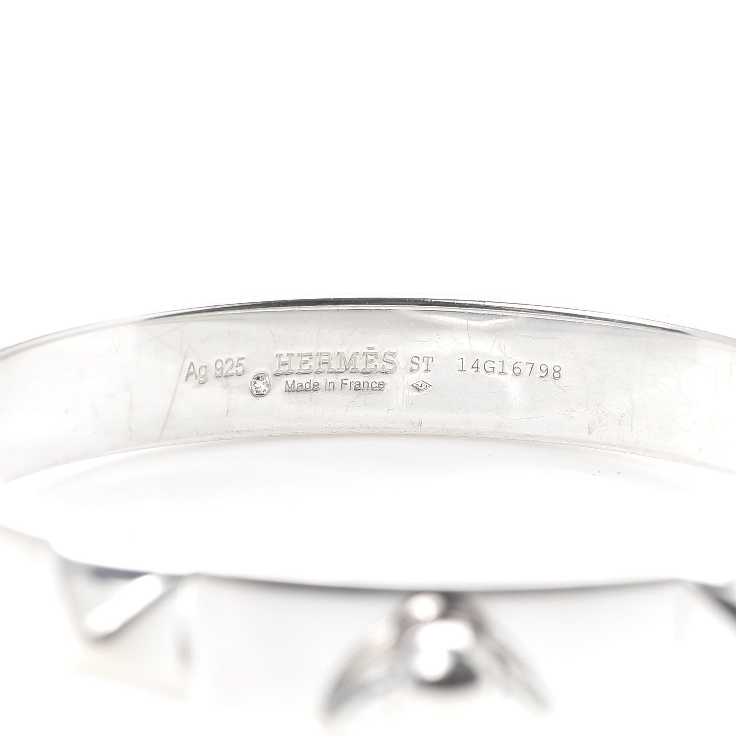 Hermes Sterling Silver PM Collier De Chien Bracelet ST 4 of 6