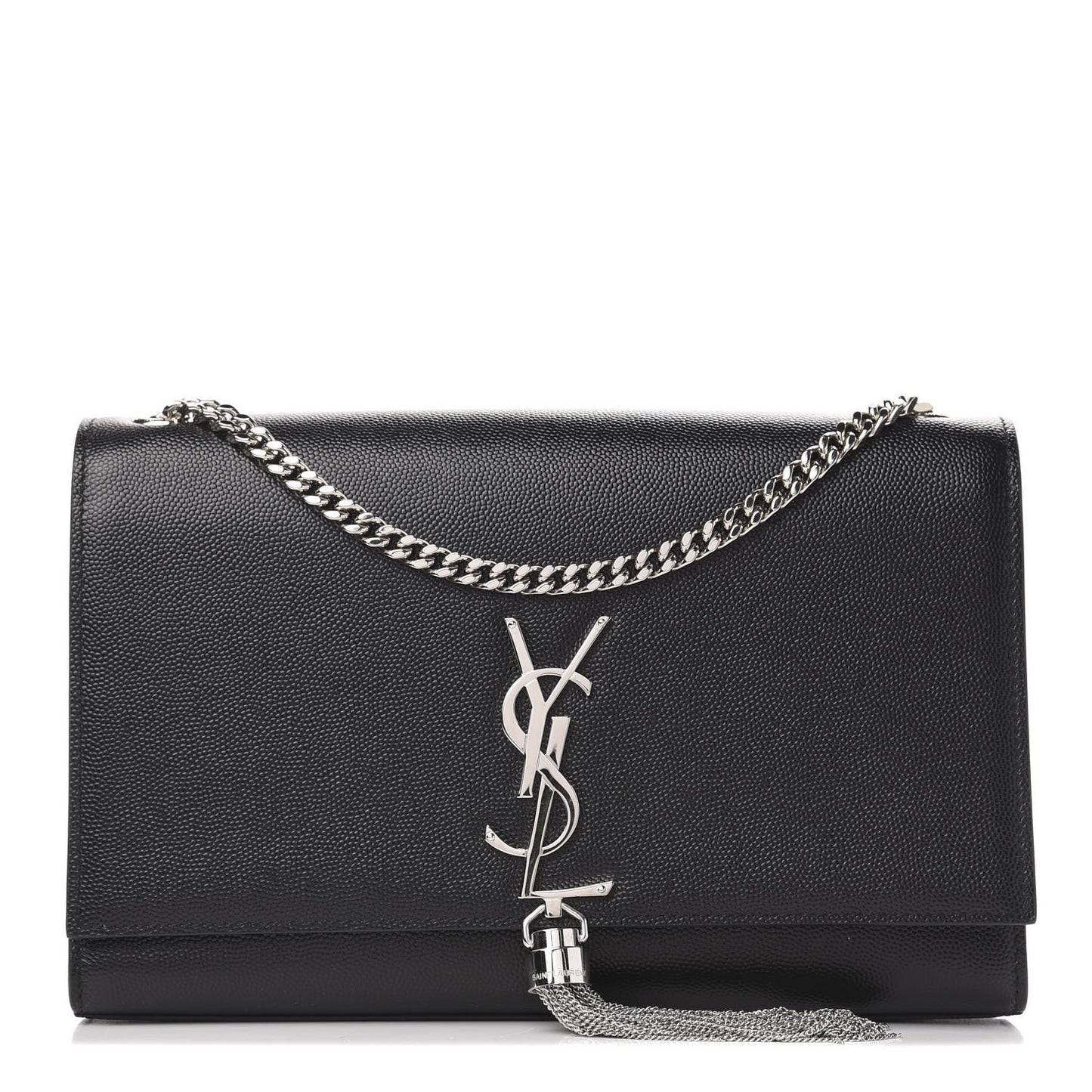 Grain De Poudre Medium Classic Monogram Kate Tassel Satchel Black