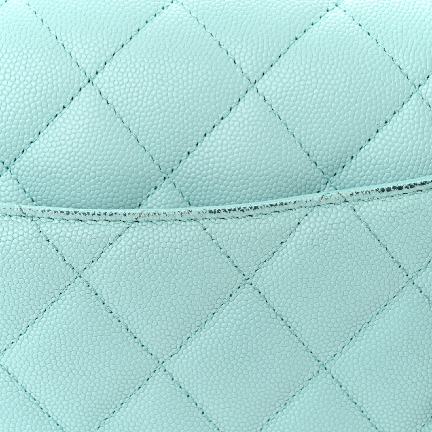 Chanel Caviar Quilted Jumbo Double Flap Light Blue 12 of 13