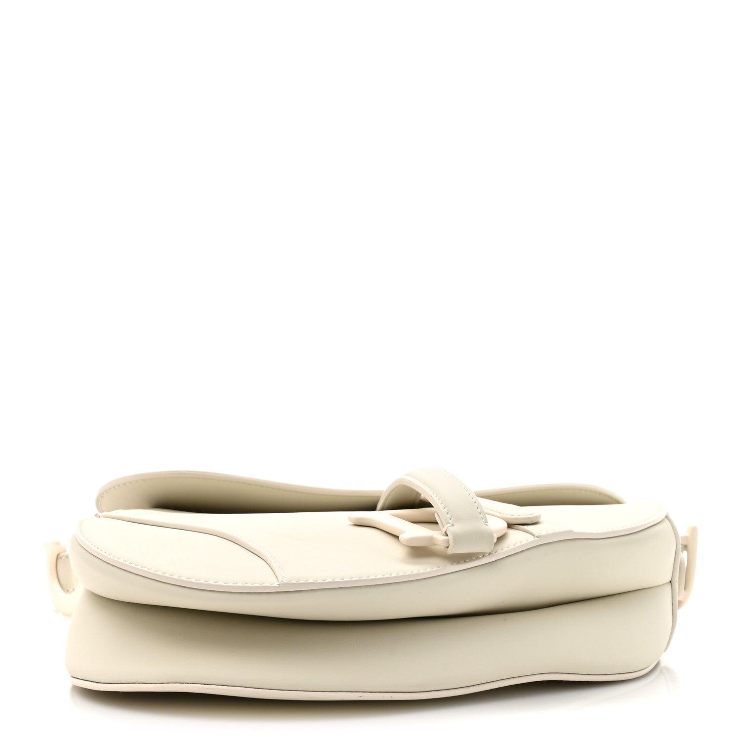 Christian Dior Ultra Matte Calfskin Saddle Bag Off White 4 of 10