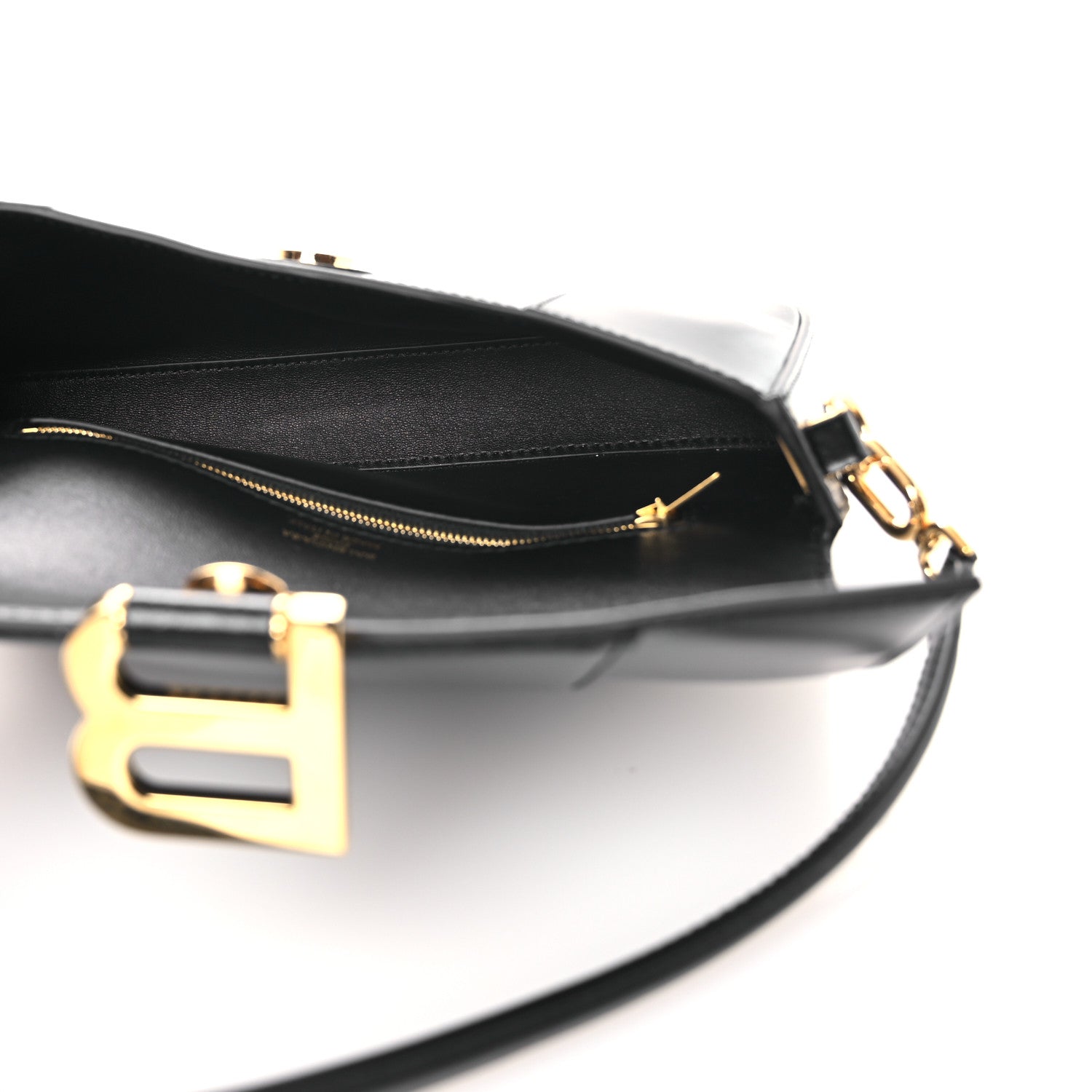 Balenciaga Natural Smooth Calfskin Small Hourglass Sling Bag Black 5 of 10