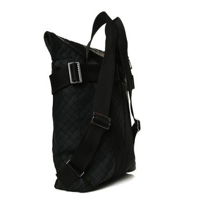 Bottega Veneta Intreccio Rubber Backpack Black 2 of 12