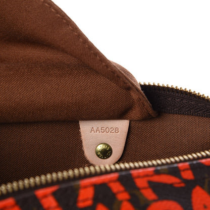 Louis Vuitton Monogram Graffiti Speedy 30 Orange 7 of 12