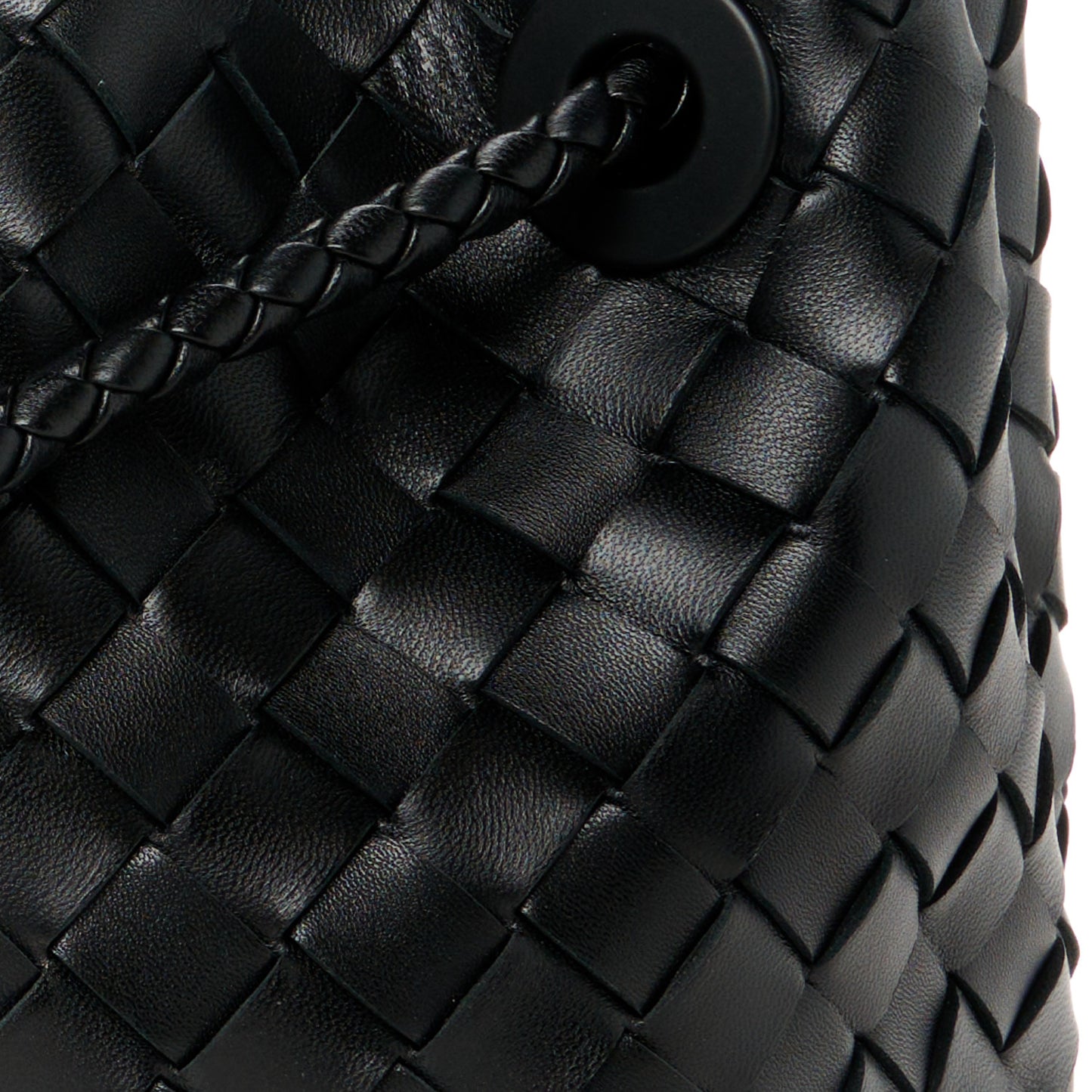 Nappa Intrecciato Small East West Andiamo Shoulder Bag Black