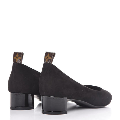 Louis Vuitton Suede Uniformes Pump 37.5 Black 4 of 9