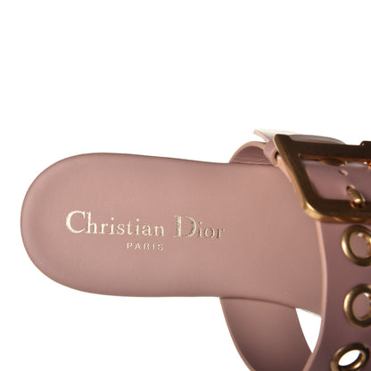 Christian Dior Calfskin D-Dior Slide Sandals 39 Rose De Vents 7 of 8