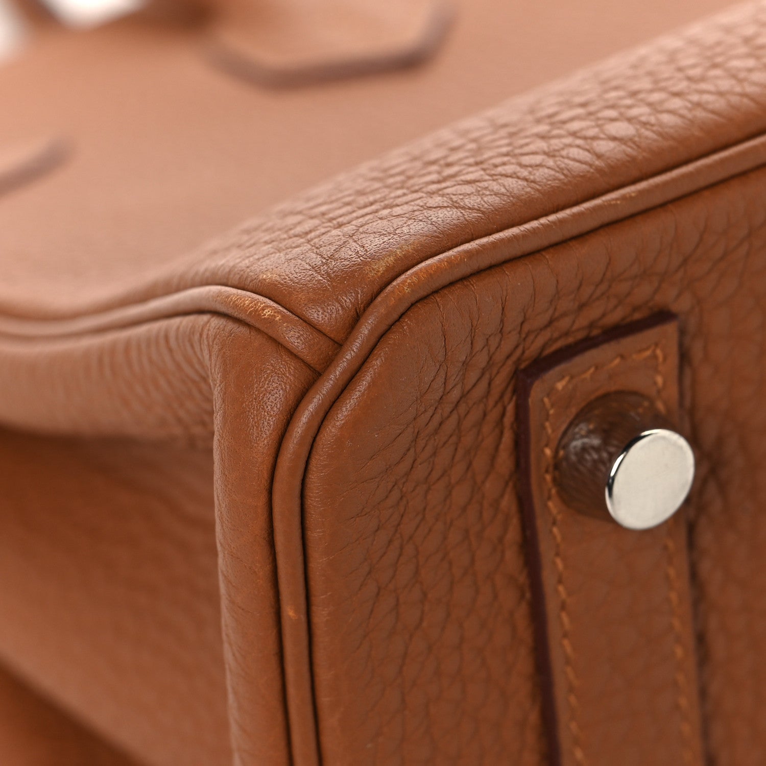 Hermes Togo Swift Officier Birkin 25 Gold Ambre 11 of 13