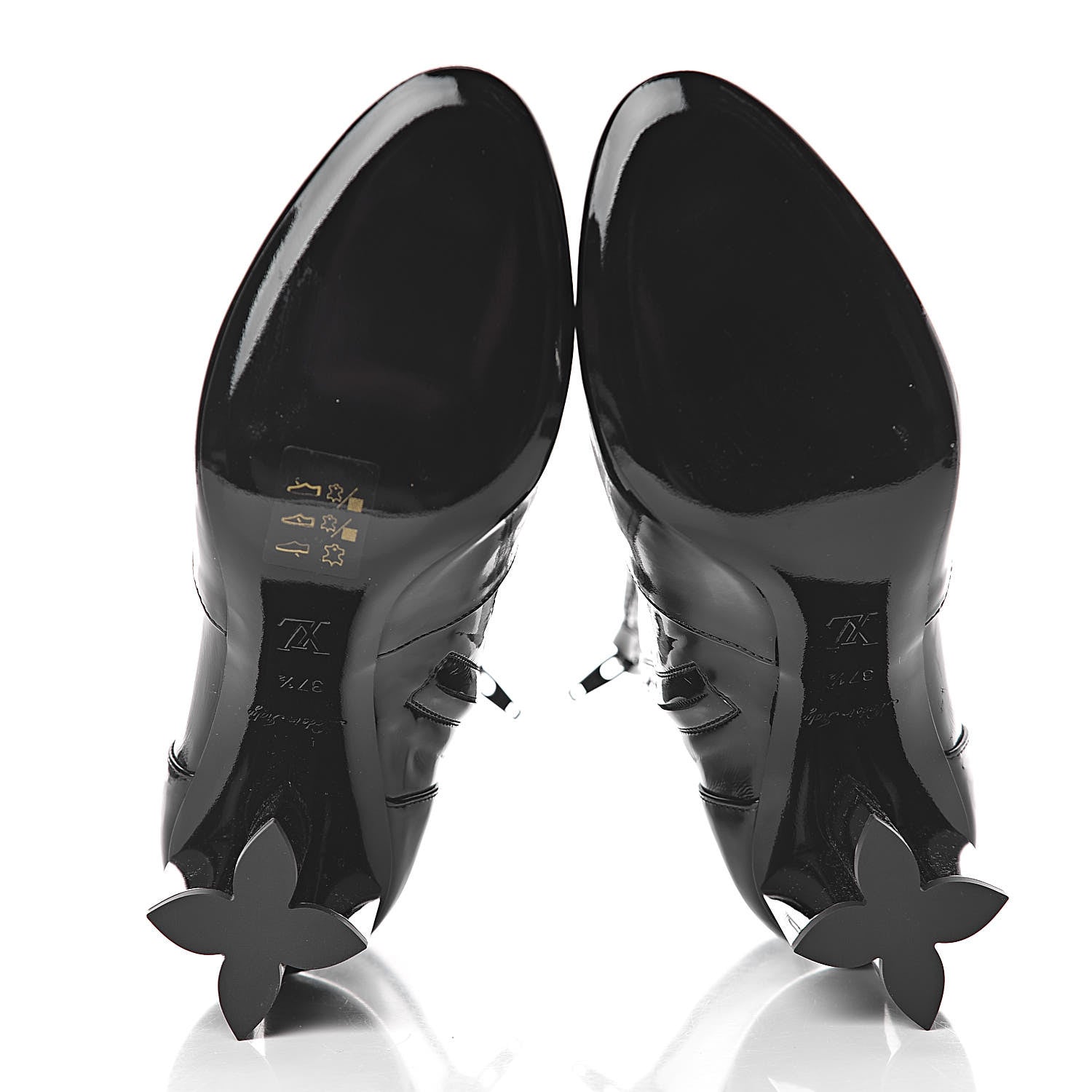 Louis Vuitton Patent Silhouette Ankle Boots 37.5 Black 5 of 9