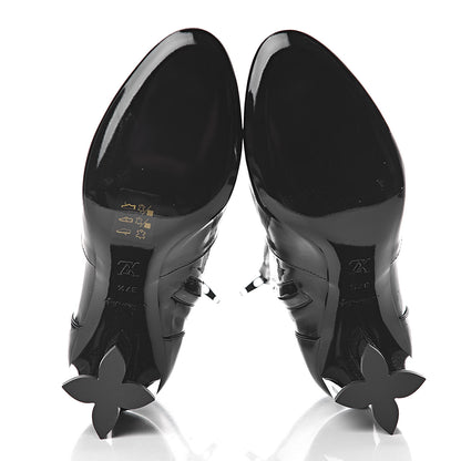 Louis Vuitton Patent Silhouette Ankle Boots 37.5 Black 5 of 9