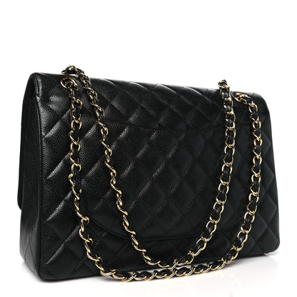 Chanel Caviar Quilted Maxi Double Flap Black 3 of 10