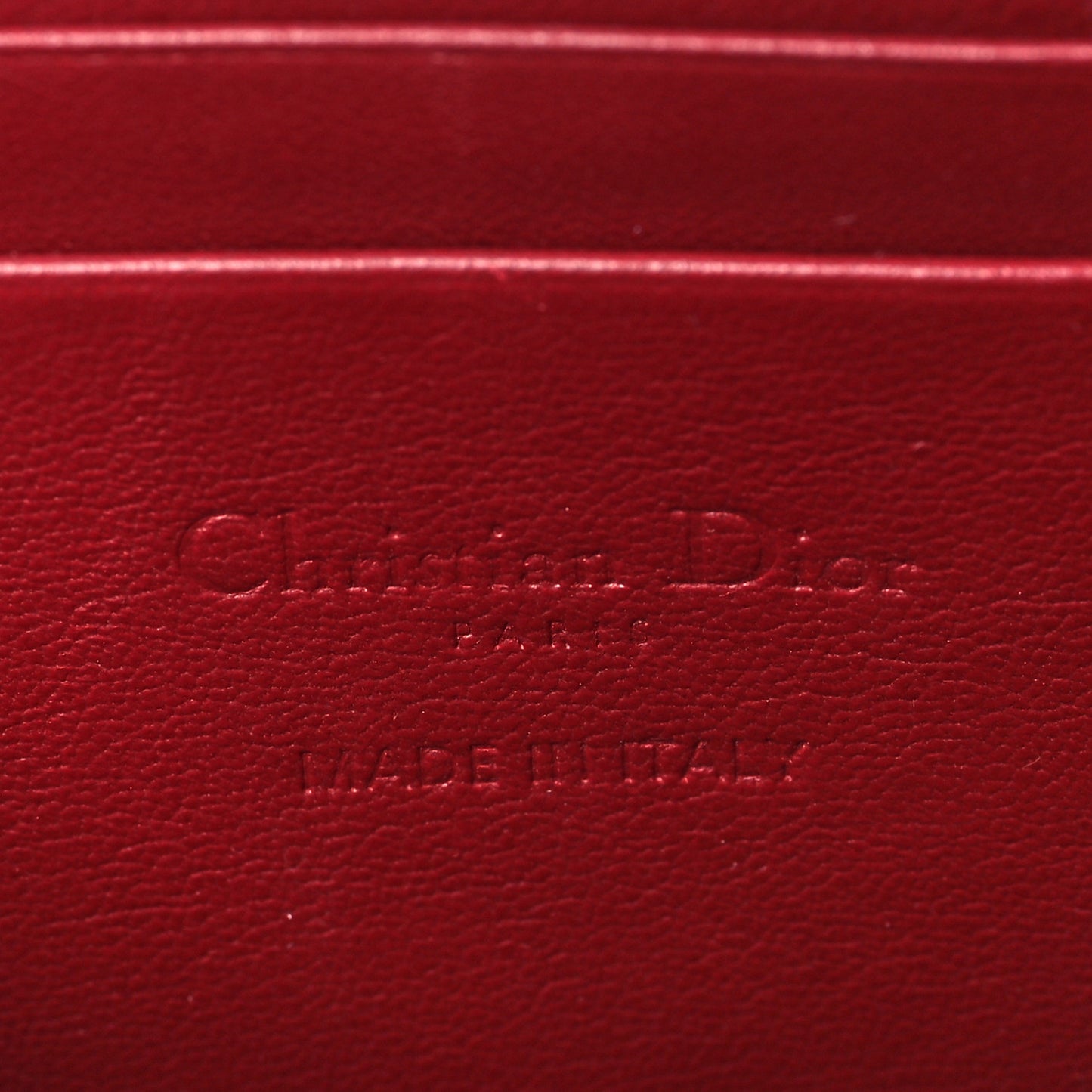 Patent Cannage Lady Dior Phone Holder Red