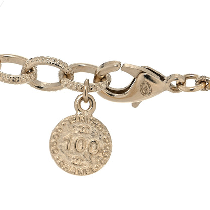 Chanel Pearl CC 100th Anniversary Necklace Light Gold 4 of 5