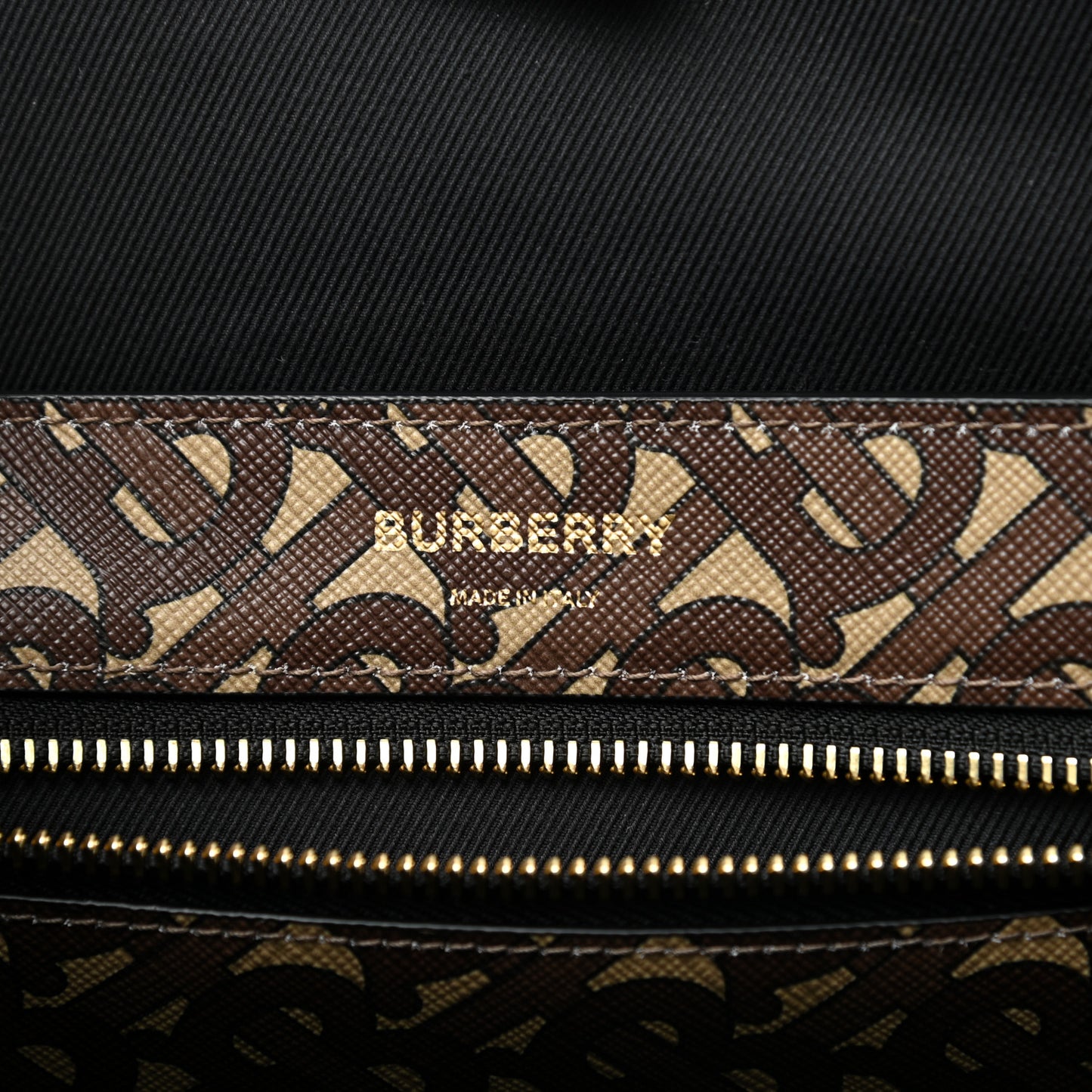 E-Canvas Monogram Stripe Book Tote Bridle Brown