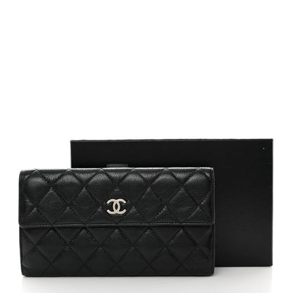 Chanel Caviar Quilted CC Long Double Wallet Black 11 of 11