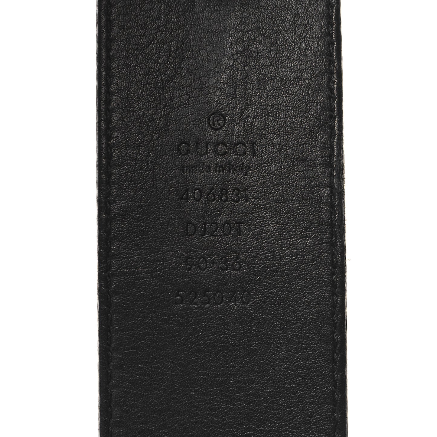 Textured Dollar Calfskin Double G 40mm Belt 90 36 Black