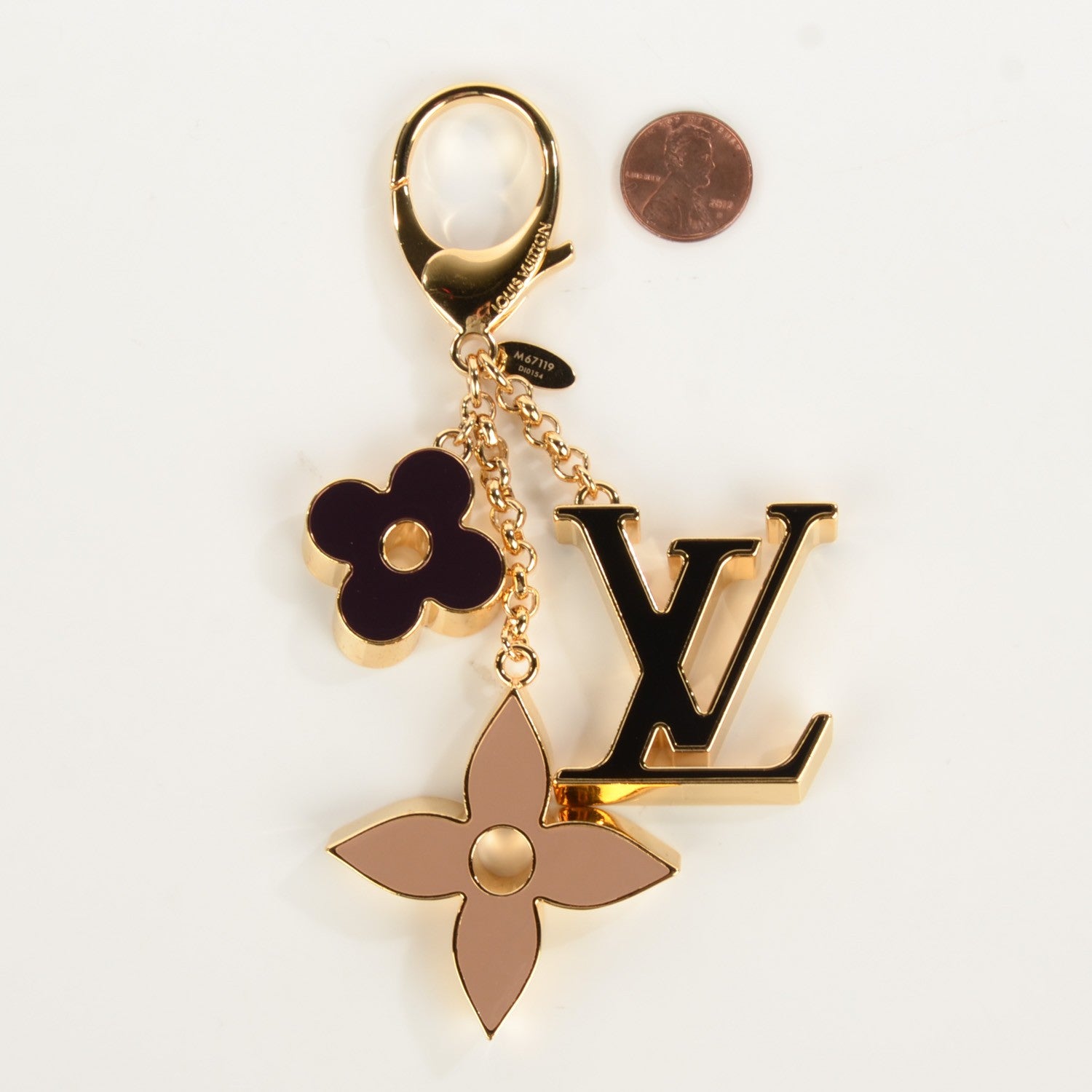Louis Vuitton Fleur De Monogram Bag Charm Dore 2 of 6