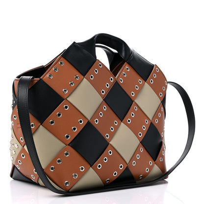Loewe Calfskin Woven Studded Basket Surplus Bag Multicolor 3 of 12