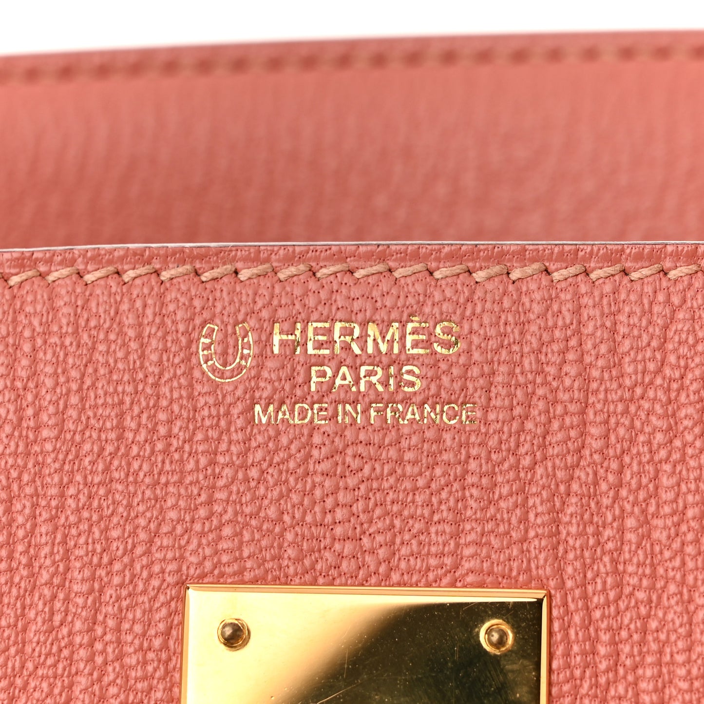Chevre Mysore Horseshoe Birkin 30  Rose Thé Etoupe