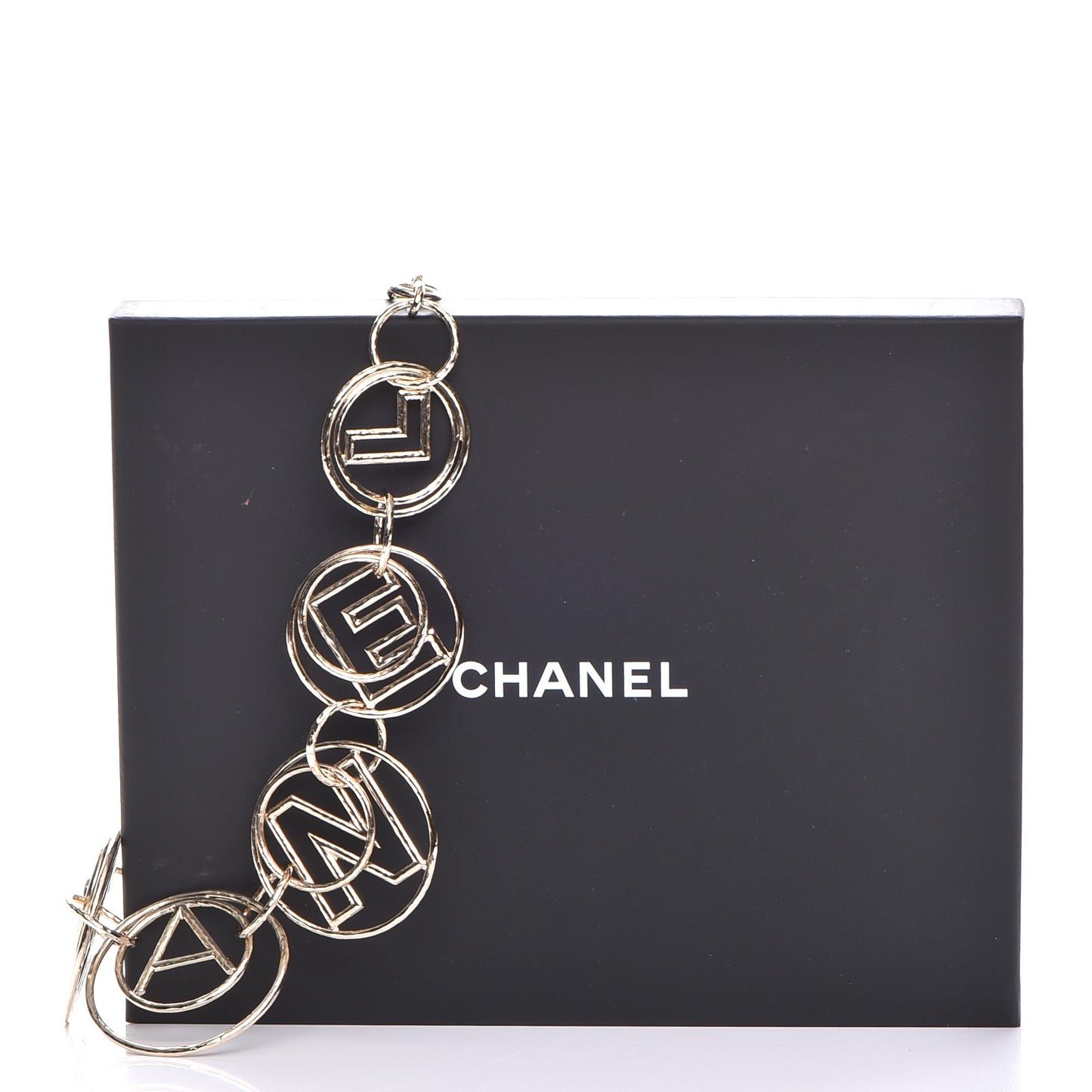 Hoop Cuba Logo Necklace Gold