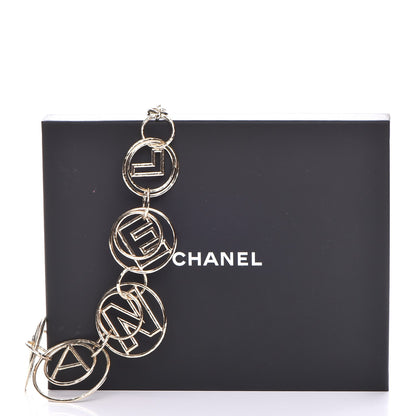 Chanel Hoop Cuba Logo Necklace Gold 7 of 7
