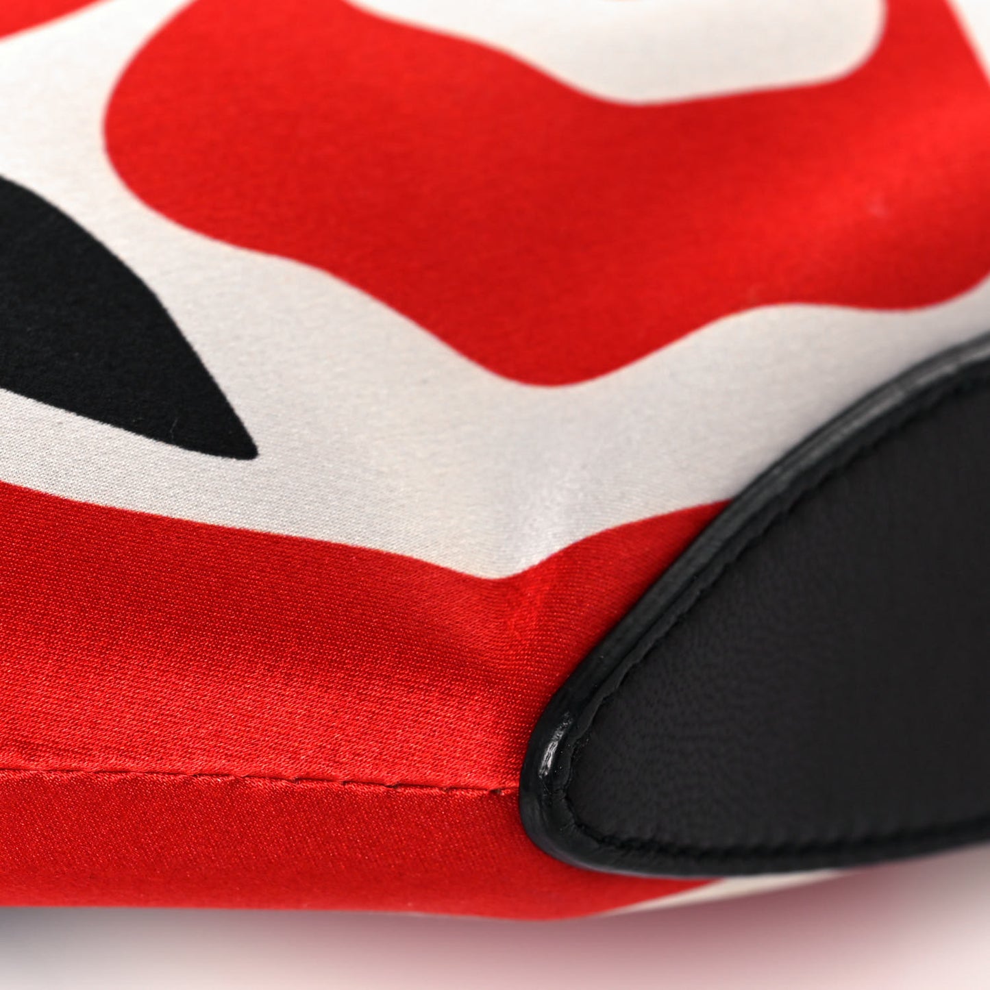 Silk Flower Collage De Manta Clutch Red Black White