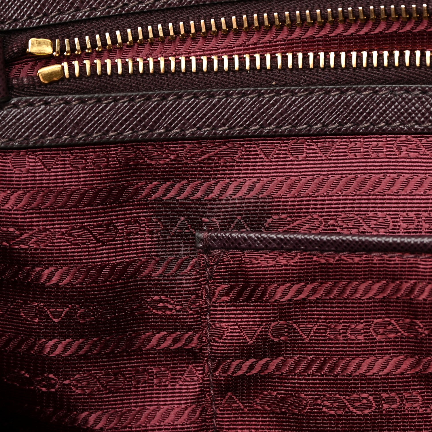 Prada Saffiano Lux Large Galleria Double Zip Tote Granato 14 of 20