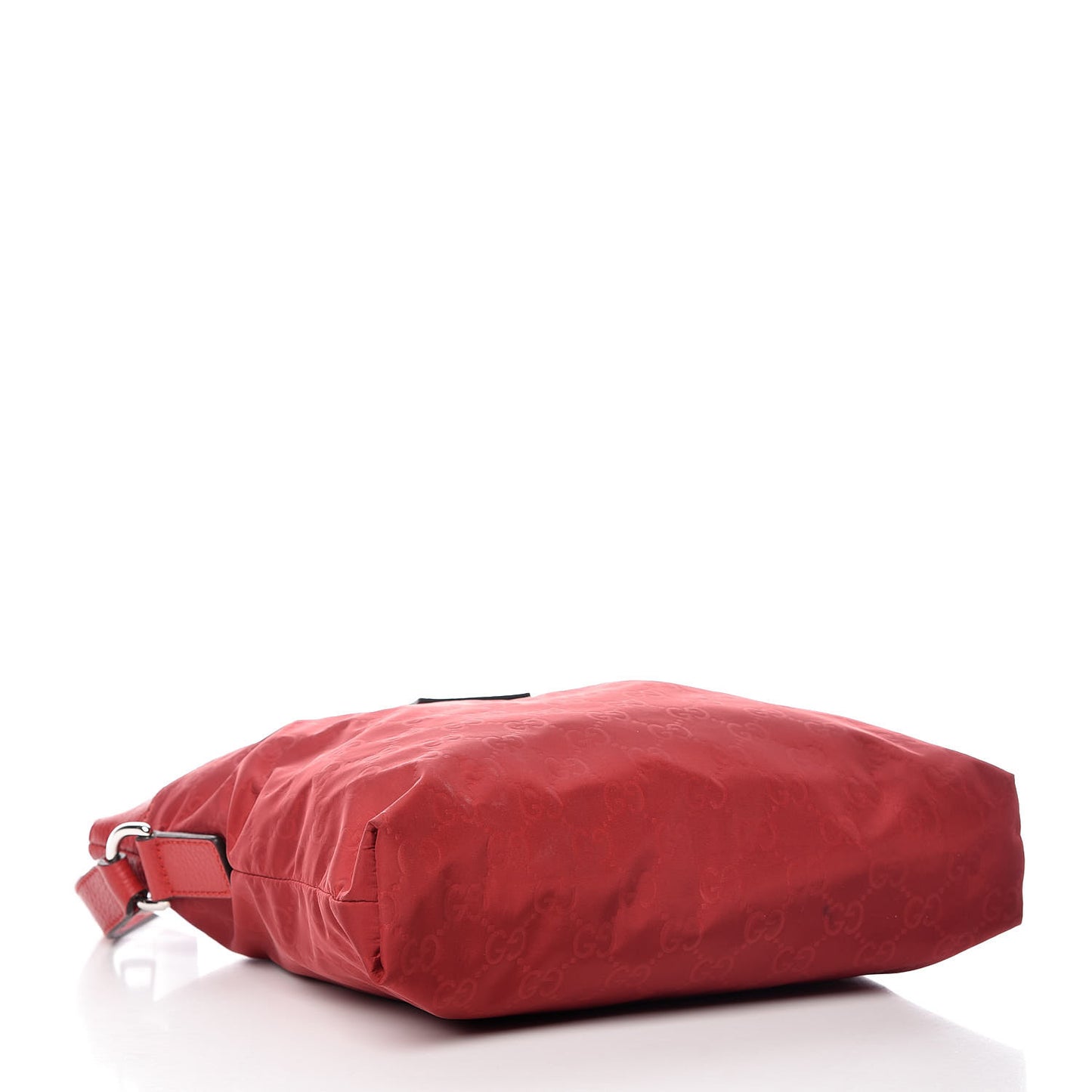 Nylon Monogram Dollar Calfskin Flat Messenger Bag Vibrant Red