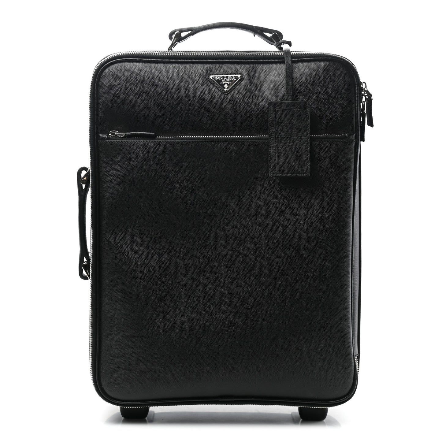 Saffiano Rolling Suitcase Black