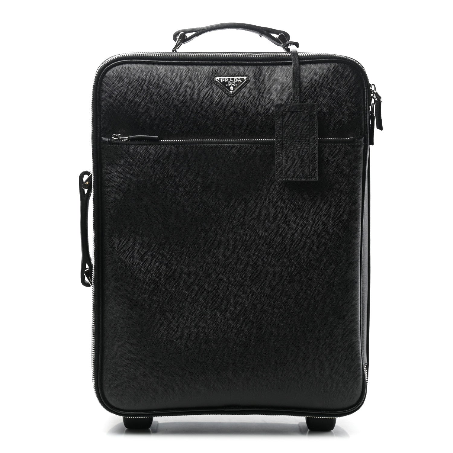 Prada Saffiano Rolling Suitcase Black 1 of 12