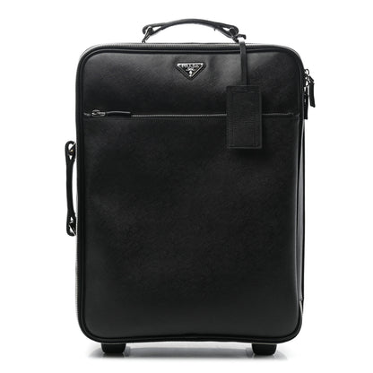 Prada Saffiano Rolling Suitcase Black 1 of 12