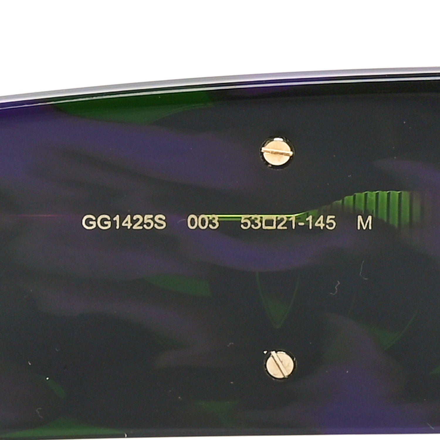 Gucci Acetate Rectangular Sunglasses GG1425S Havana Purple Green 7 of 8