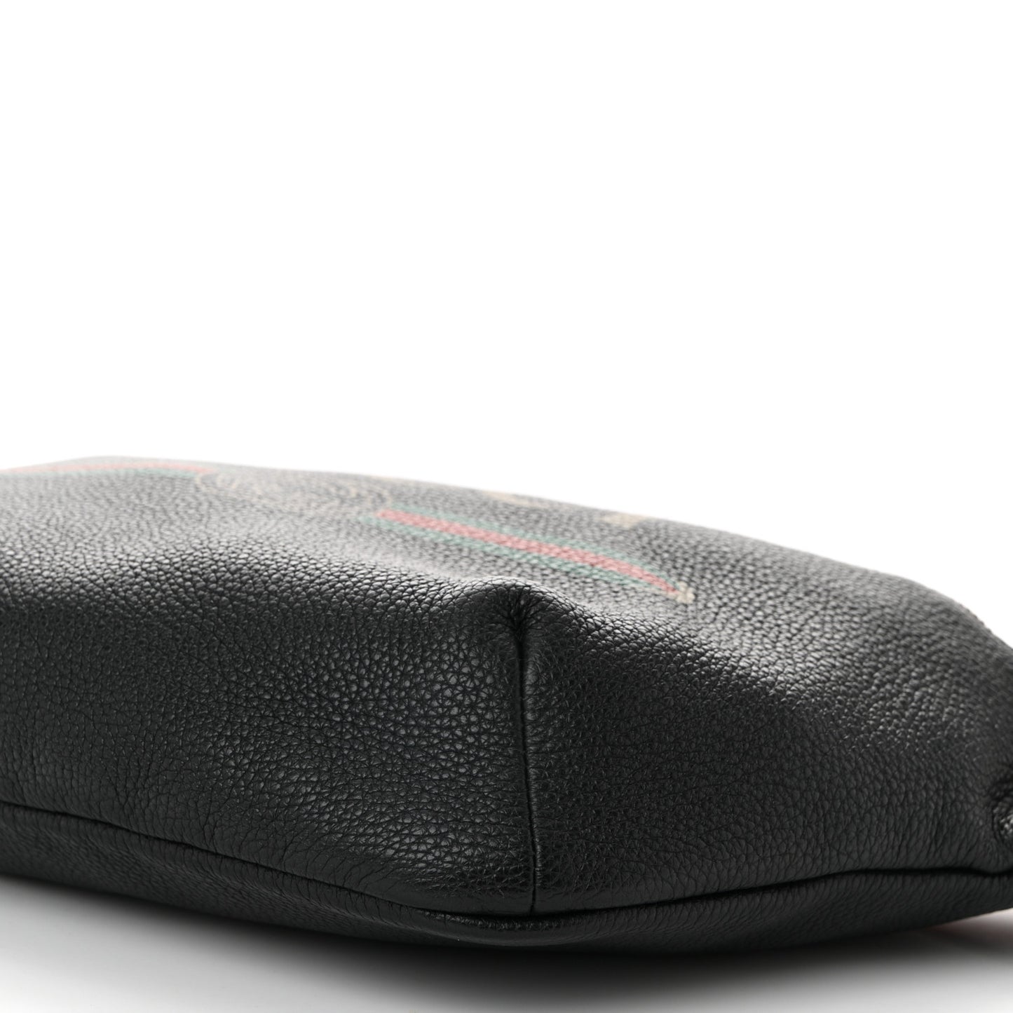 Grained Calfskin Logo Belt Bag Black