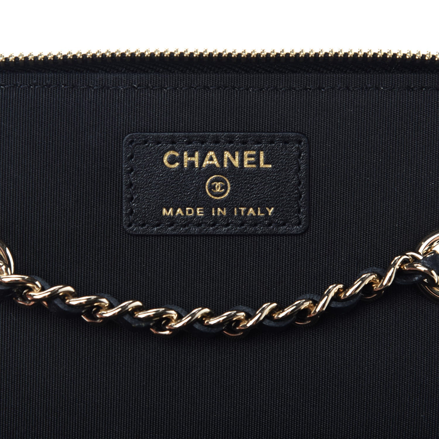 Chanel Raffia Jute Striped Small Vanity Case With Chain Black Beige 6 of 11