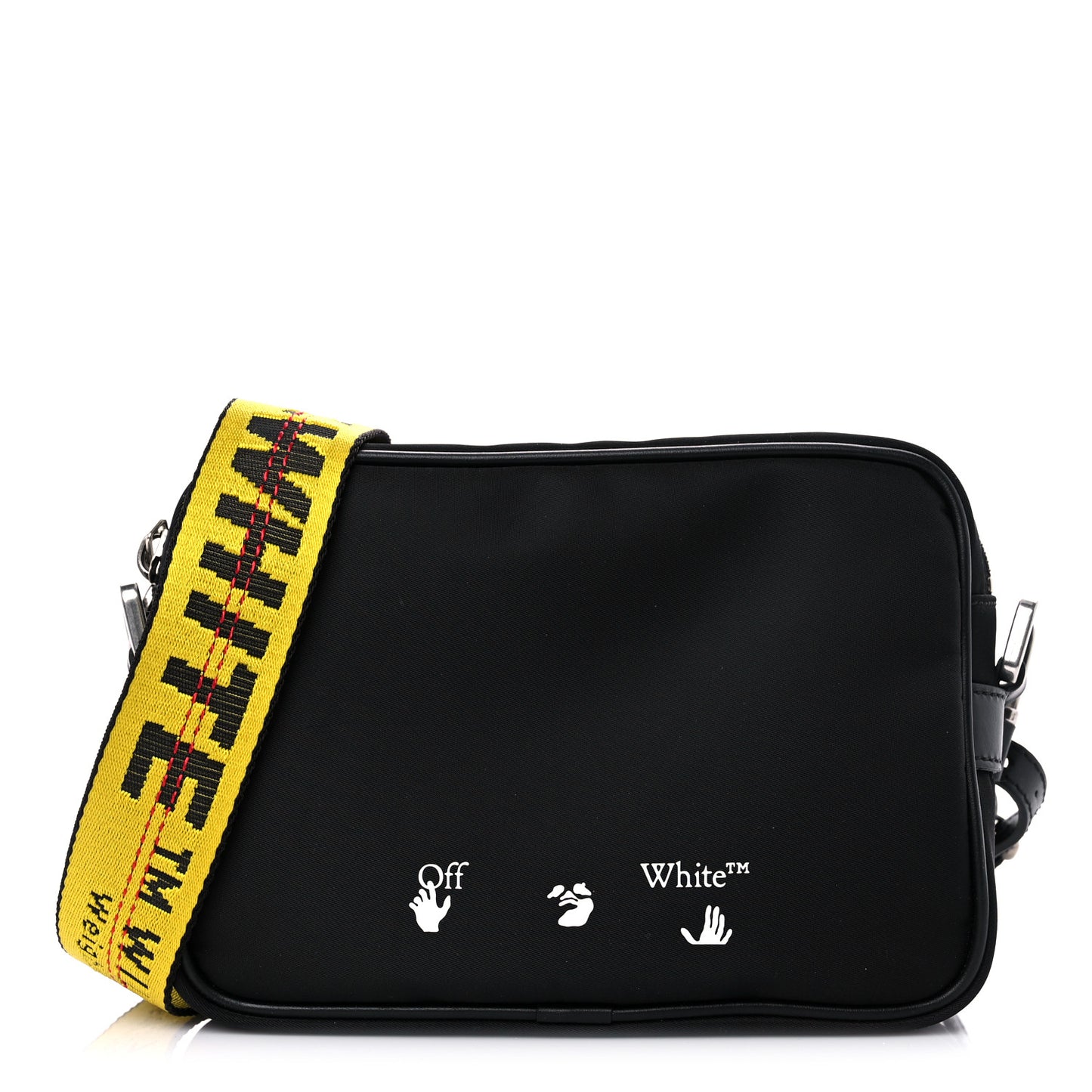Nylon Logo Print Crossbody Bag Black