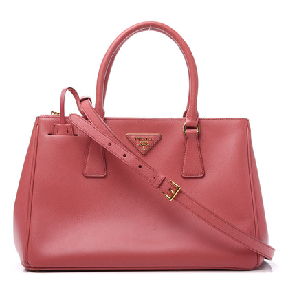 Prada Saffiano Small Galleria Double Zip Tote Fuxia 1 of 14