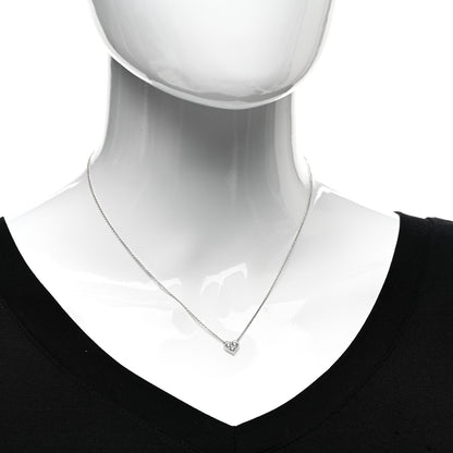 Tiffany Platinum Diamond Heart Pendant Necklace 2 of 4