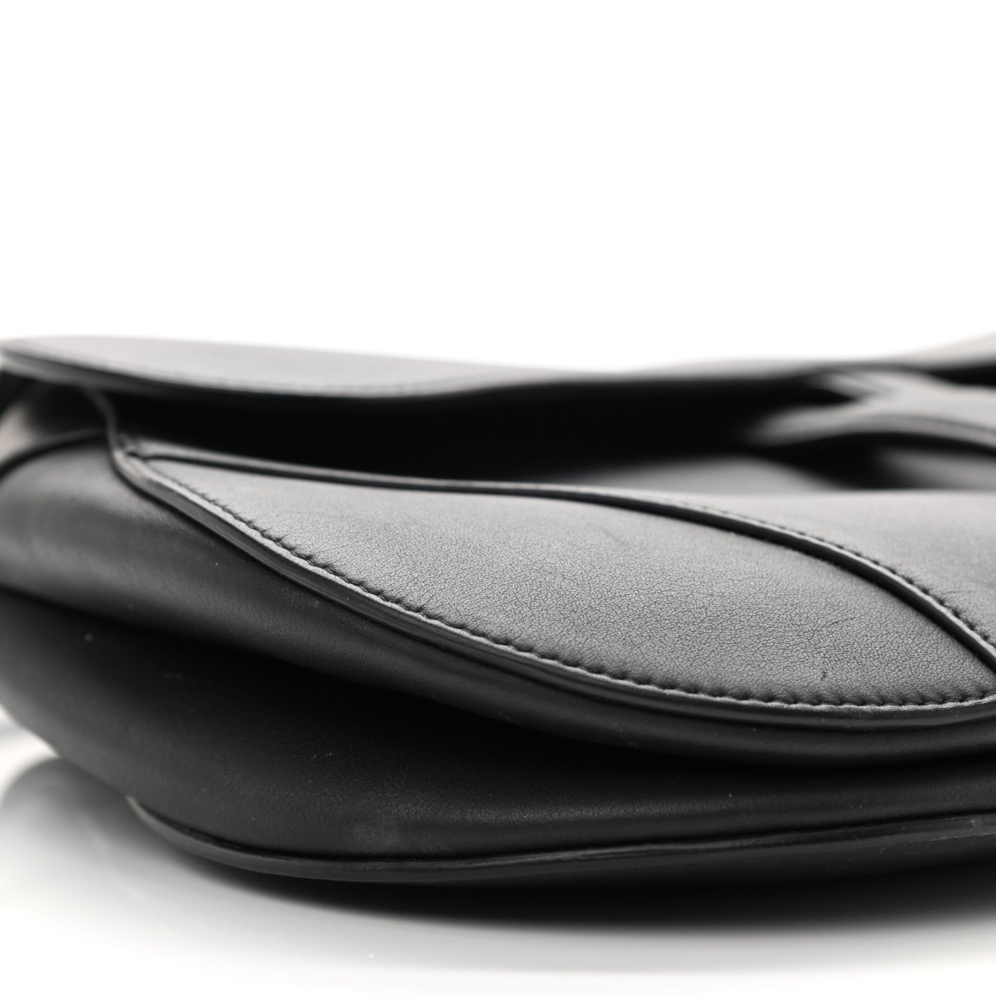 Ultra Matte Calfskin Saddle Bag Black