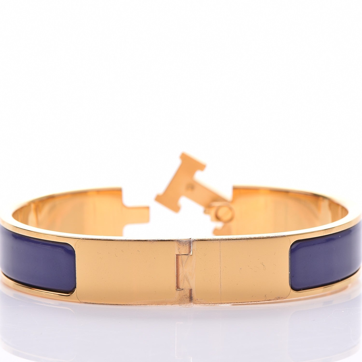 Hermes Enamel Narrow Clic Clac H Bracelet PM Iris 5 of 7