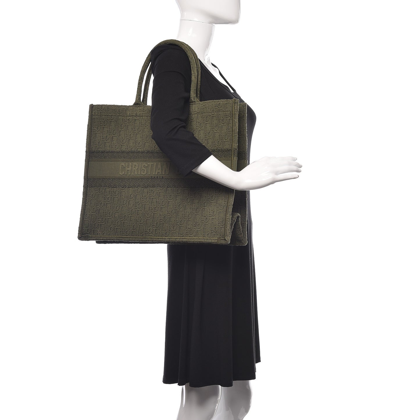 Oblique Denim Book Tote Green