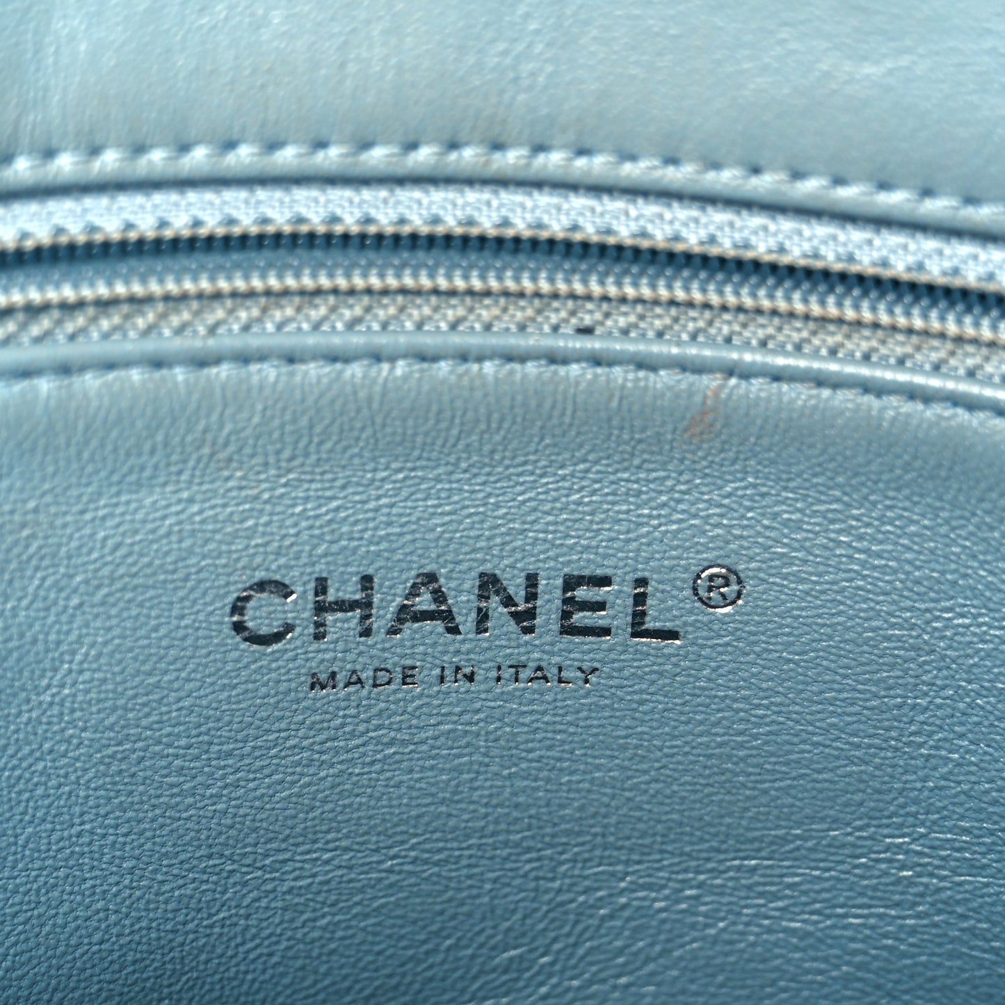 Sequin Large Waterfall Flap Light Blue