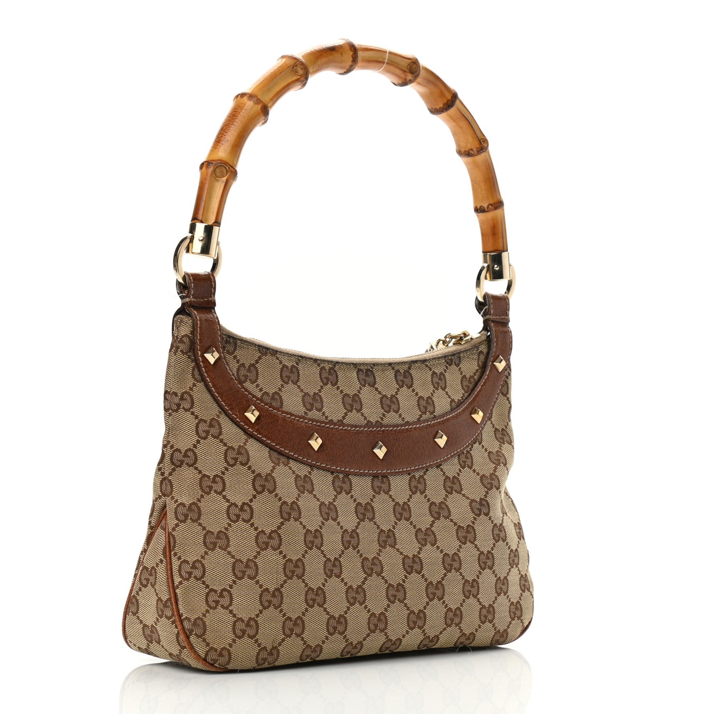 Monogram Bamboo Anita Top Handle Bag Brown