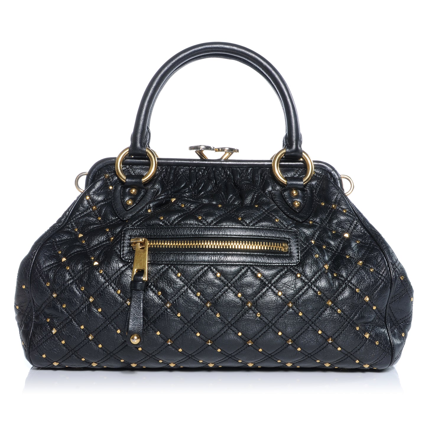 Quilted Leather Stardust Stam Black