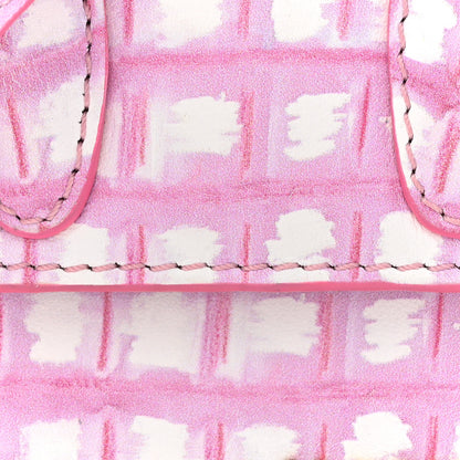 Jacquemus Smooth Calfskin Check Printed Le Chiquito Pink White 7 of 16