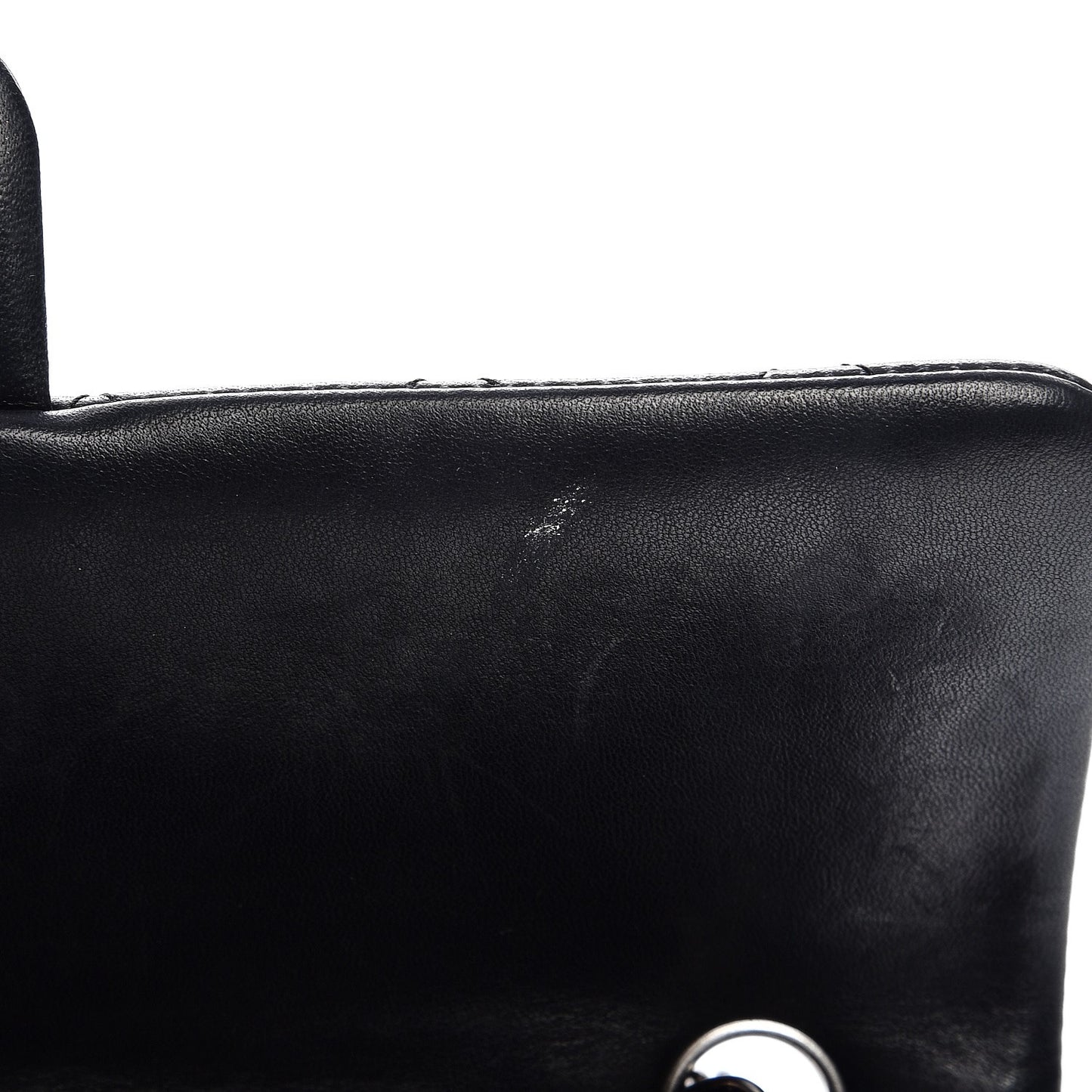 Lambskin Quilted East West Flap Black