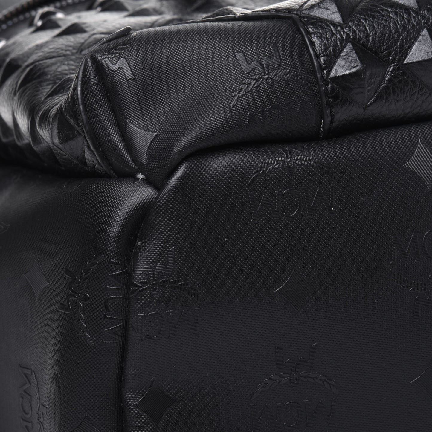 Calfskin Medium Studded Backpack Black