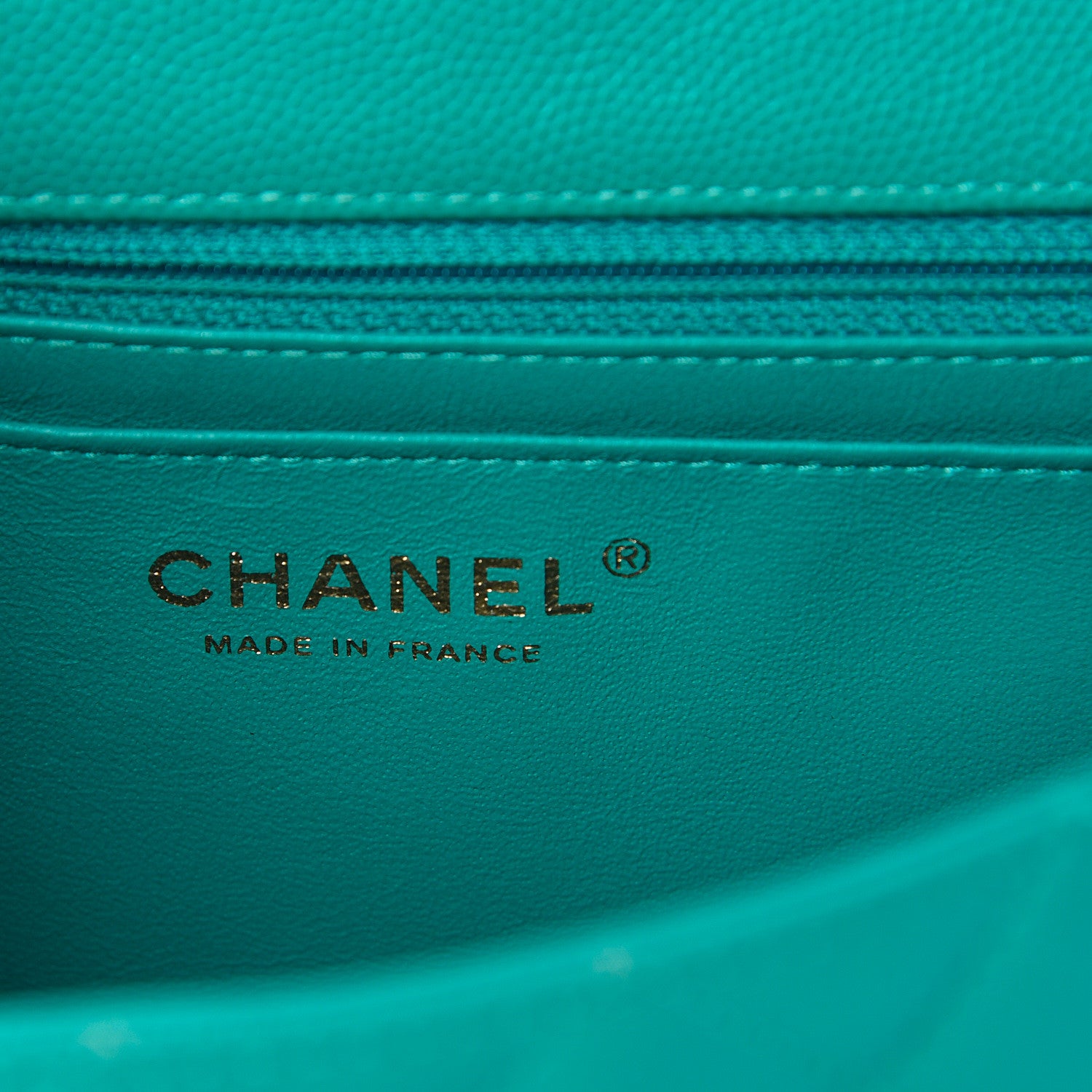 Chanel Caviar Quilted Mini Rectangular Flap Turquoise 5 of 10